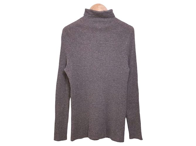 Autre Marque FABIANA FILIPPI Rollkragenpullover aus Wolle Braun Anthrazitgrau - Ansicht 2