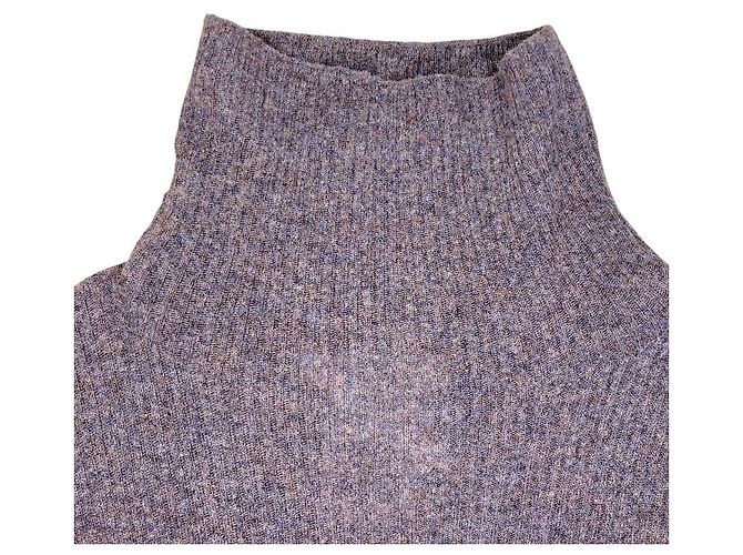 Autre Marque FABIANA FILIPPI Rollkragenpullover aus Wolle Braun Anthrazitgrau - Ansicht 3