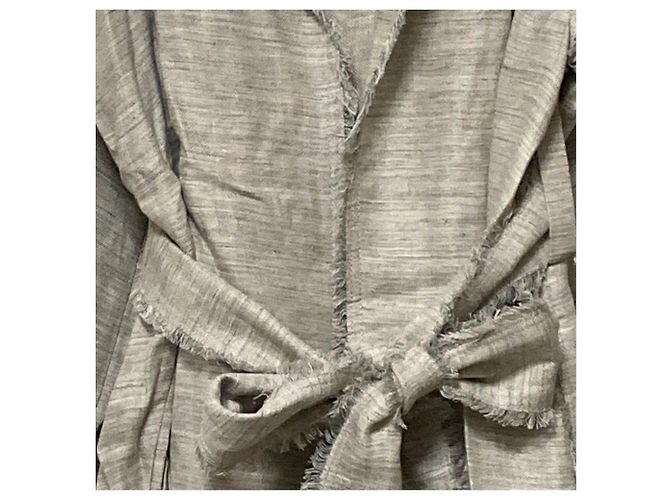 Autre Marque Cappotto in lino LE CIEL BLEU Beige - vista 2
