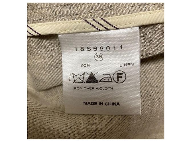 Autre Marque Cappotto in lino LE CIEL BLEU Beige - vista 5