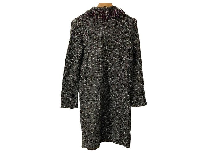 Abrigo de tweed Emporio Armani Negro - vista 3