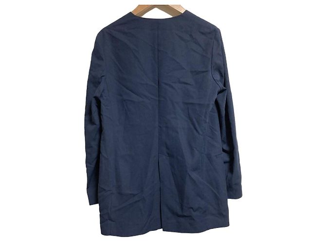 Autre Marque Tiara Collarless Jacket Blue - view 2