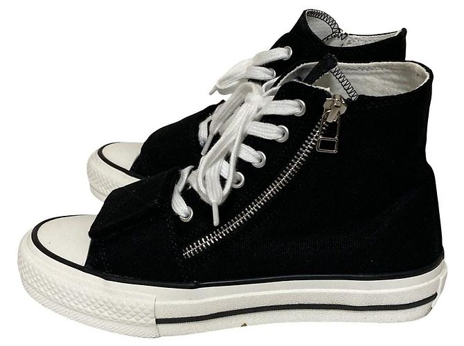 Autre Marque Sapatilhas de lona com Velcro ZUCCa Preto - vista 2