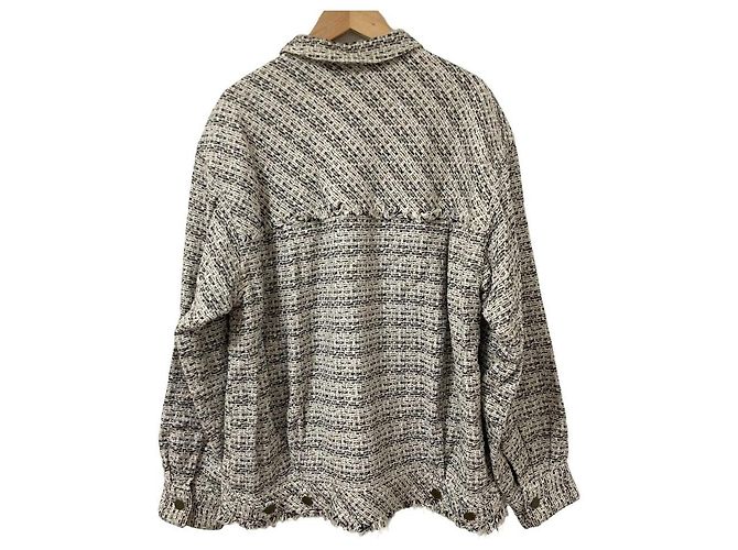 Autre Marque FRAMeWORK Tweed-Jacke Weiß - Ansicht 2