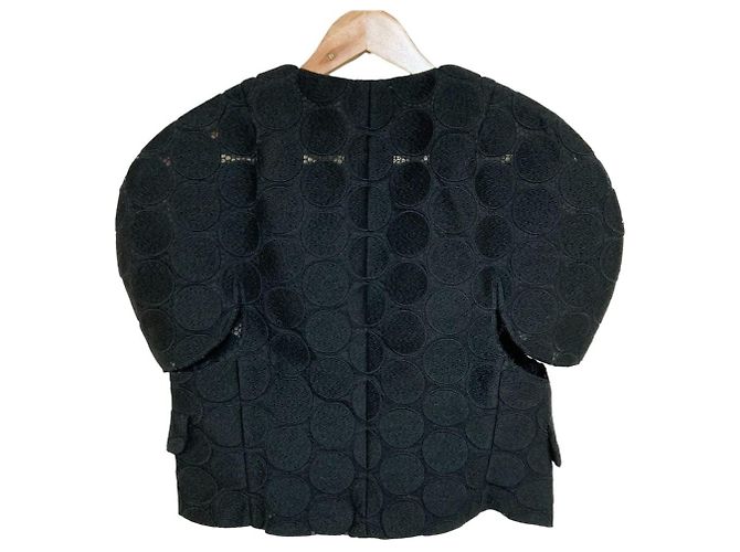 Giacca in pizzo con ricami a pois COMME des GARCONS Nero - vista 2