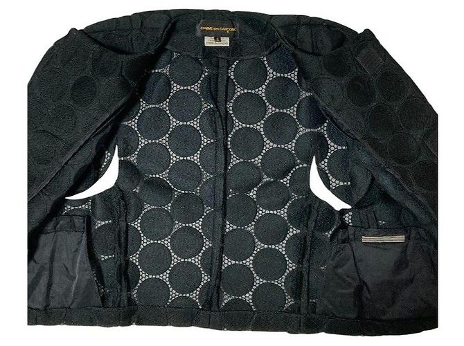 Giacca in pizzo con ricami a pois COMME des GARCONS Nero - vista 3