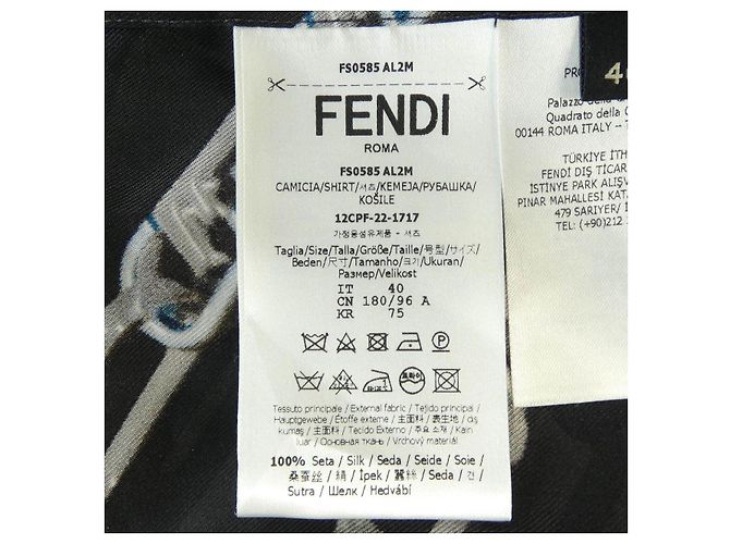 Camisa de seda Fendi FS0585 AL2M Castaño - vista 3