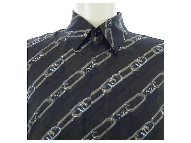 Camisa de seda Fendi FS0585 AL2M Castaño - vista 5