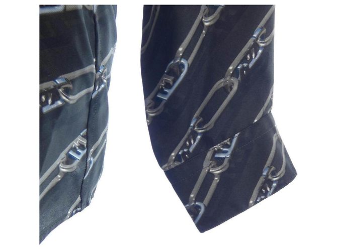 Camisa de seda Fendi FS0585 AL2M Castaño - vista 6
