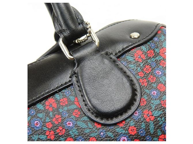 Borsa 2way Coach Mini Boston in PVC e pelle Nero Multicolore - vista 11