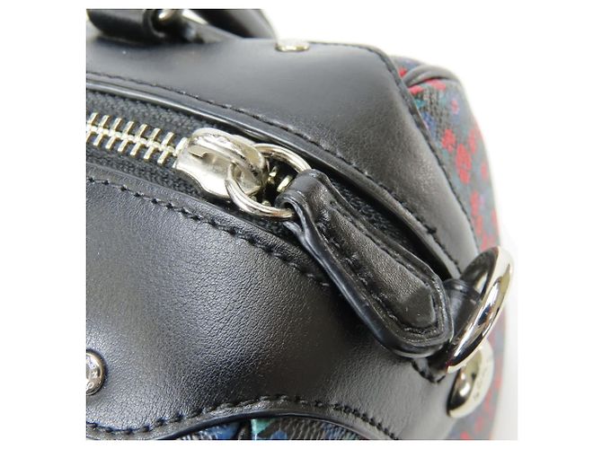 Borsa 2way Coach Mini Boston in PVC e pelle Nero Multicolore - vista 15