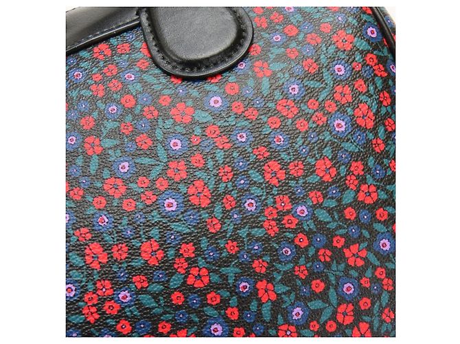 Borsa 2way Coach Mini Boston in PVC e pelle Nero Multicolore - vista 8
