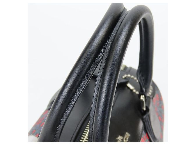 Borsa 2way Coach Mini Boston in PVC e pelle Nero Multicolore - vista 9