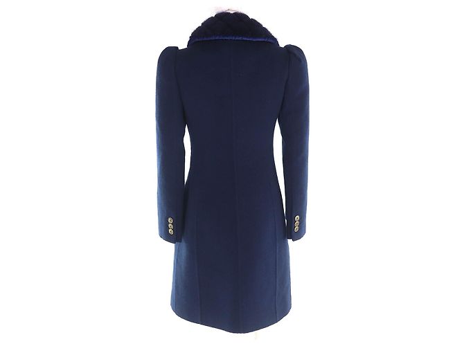 Abrigo largo de piel de visón Fendi Azul Azul marino - vista 3