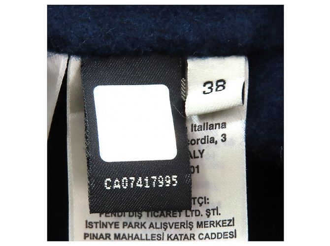 Abrigo largo de piel de visón Fendi Azul Azul marino - vista 9