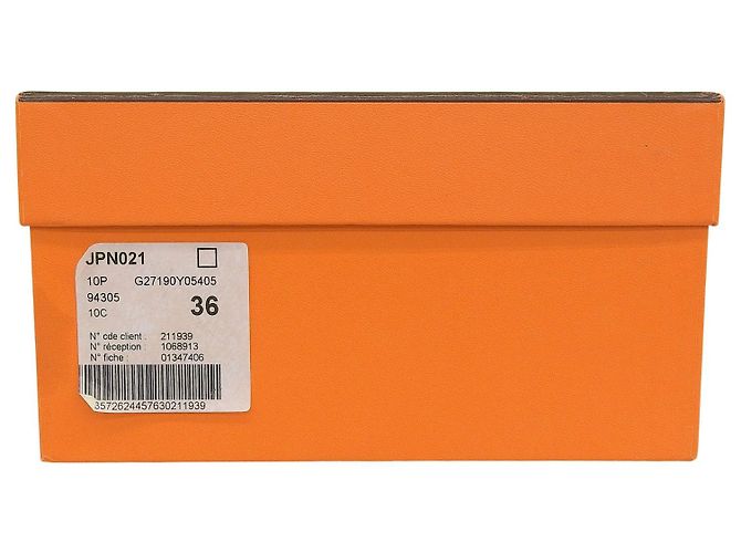 Hermès Leather Sandals 36 Orange Yellow Light blue - view 10
