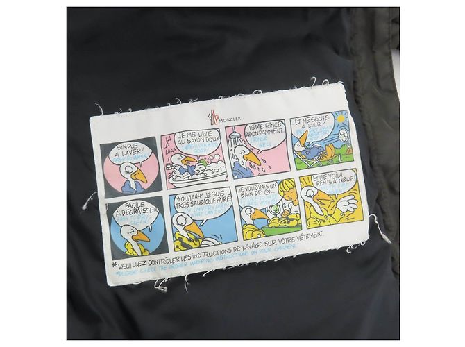 Moncler OROPHIN Leder-Daunenmantel Grün Khaki - Ansicht 10