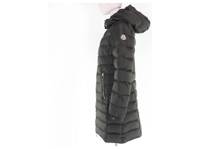 Moncler OROPHIN Leder-Daunenmantel Grün Khaki - Ansicht 2