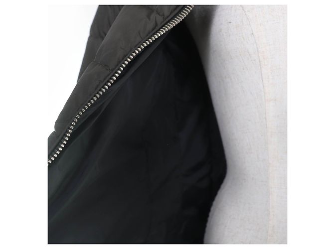 Moncler OROPHIN Leder-Daunenmantel Grün Khaki - Ansicht 5