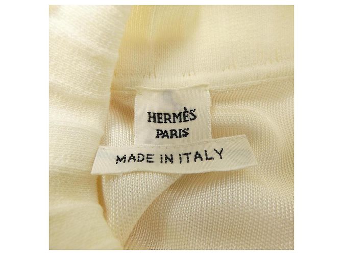 Hermès Hermes PULL MANCHES LONGUES Knitwear Bianco - vista 4