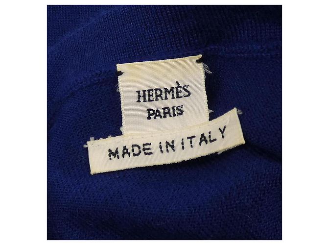 Hermès 56-7700 Cashmere Knitwear Blu Blu navy - vista 4