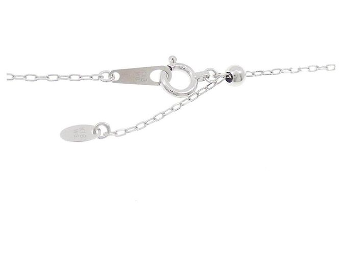 Autre Marque Collar de Flor en Oro Blanco Au750 y Diamantes Plata - vista 5