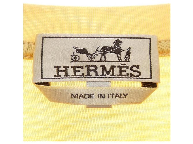 Hermès Camiseta de algodón Hermes XL Amarillo - vista 4