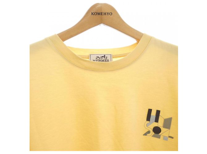 Hermès Camiseta de algodón Hermes XL Amarillo - vista 5