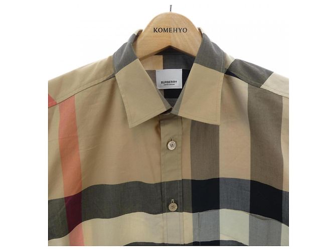 Camisa Xadrez Burberry 8010213 Marrom Preto Vermelho - vista 5
