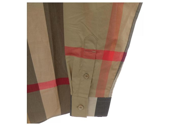 Camisa Xadrez Burberry 8010213 Marrom Preto Vermelho - vista 6