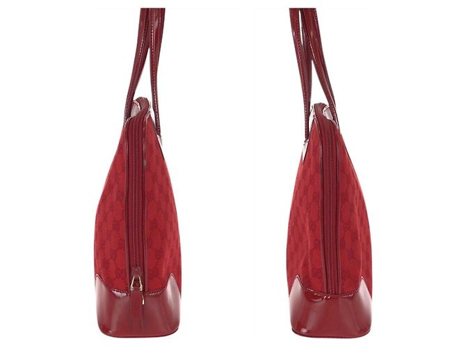 Borsa Tote 2 vie Gucci GG Canvas e pelle verniciata - vista 8