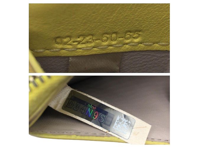 Chloé Sense Leather Coin Card Case Amarillo - vista 4