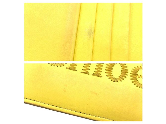 Chloé Sense Leather Coin Card Case Amarillo - vista 5