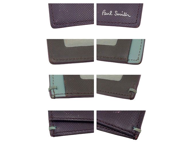 Paul Smith Leather Card Case Purple - view 3