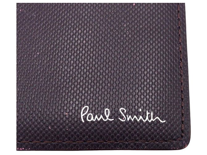 Paul Smith Leather Card Case Purple - view 4
