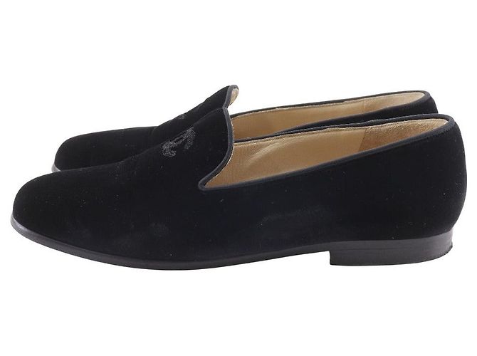 Mocassins en velours Chanel Coco Mark Noir - vue 2