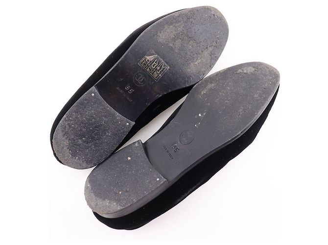 Mocassins en velours Chanel Coco Mark Noir - vue 5