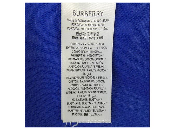 T-shirt de algodão Burberry Azul - vista 3