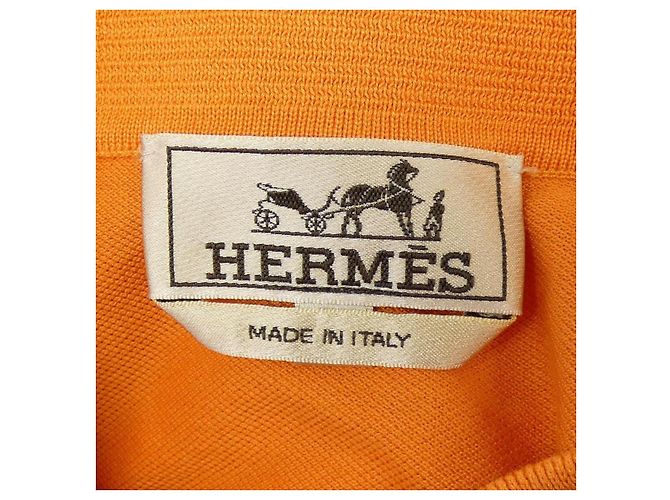 Hermès Hermes Polohemd aus Baumwolle Orange - Ansicht 4