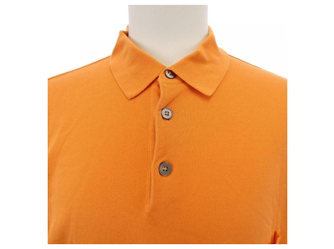 Hermès Hermes Polohemd aus Baumwolle Orange - Ansicht 5