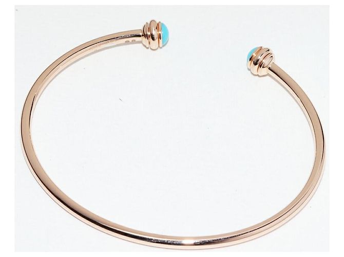 Bracciale Piaget Possession Au750 Oro Rosa Turchese Misura 16 Blu - vista 3
