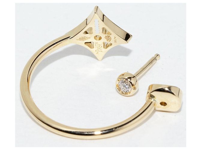 Pendiente único Louis Vuitton Monogram Idylle Au750 Diamond Dorado - vista 4