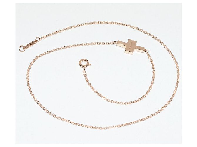 Bracciale Tiffany & Co. T TWO Au750 Oro Rosa Diamanti - vista 3
