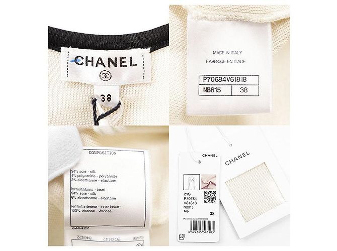 Top corto de punto de seda Chanel 21S P70684 Negro - vista 10