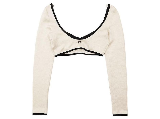 Top corto de punto de seda Chanel 21S P70684 Negro - vista 12