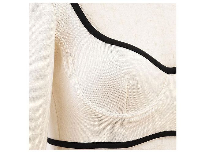 Top corto de punto de seda Chanel 21S P70684 Negro - vista 2