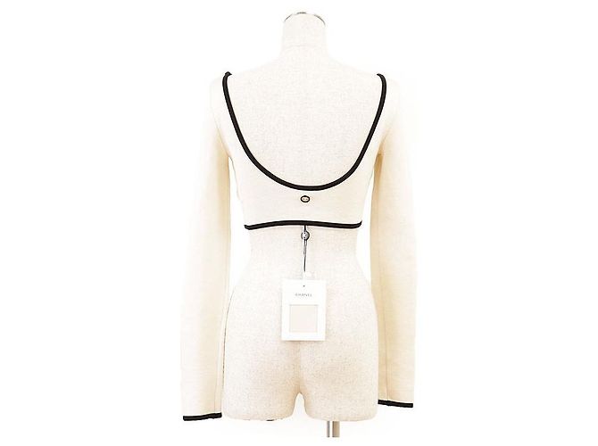 Top corto de punto de seda Chanel 21S P70684 Negro - vista 4