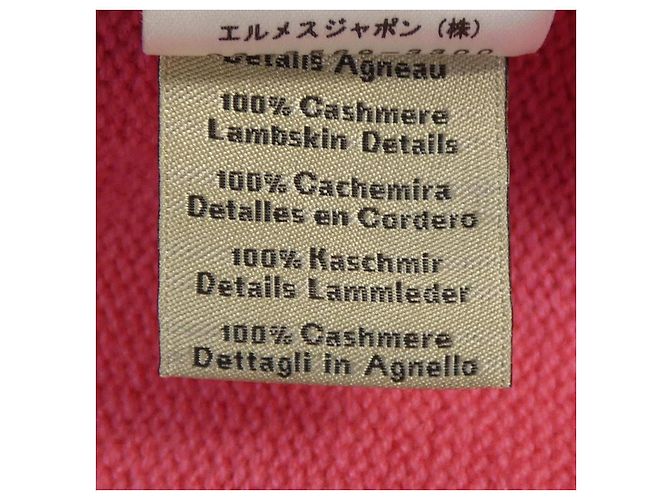 Malhas de cashmere Hermès Rosa - vista 3