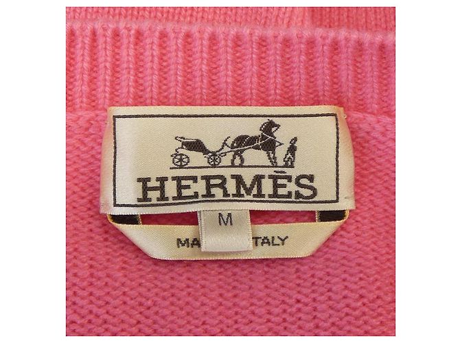 Malhas de cashmere Hermès Rosa - vista 4
