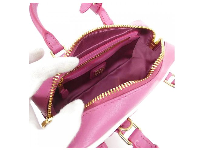 Borsa a tracolla Miu Miu 5BB142 Matelassé Pipi Rosa Bianco D'oro Fuschia - vista 9